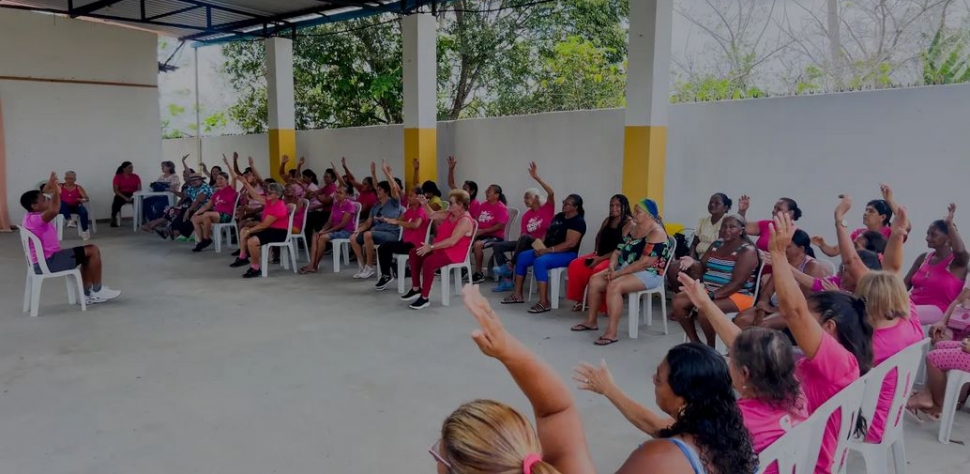 UBS DO ALTO MONTE HERMÍNIO REALIZAÇÃO AÇÃO DE CONSCIENTIZAÇÃO E PREVENÇÃO AO CÂNCER DE MAMA